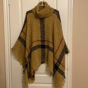 Turtleneck poncho